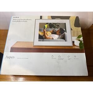 Aura 11.8" Aspen Digital Photo Picture Frame, Clay with Paper Mat - AF213-MWHT